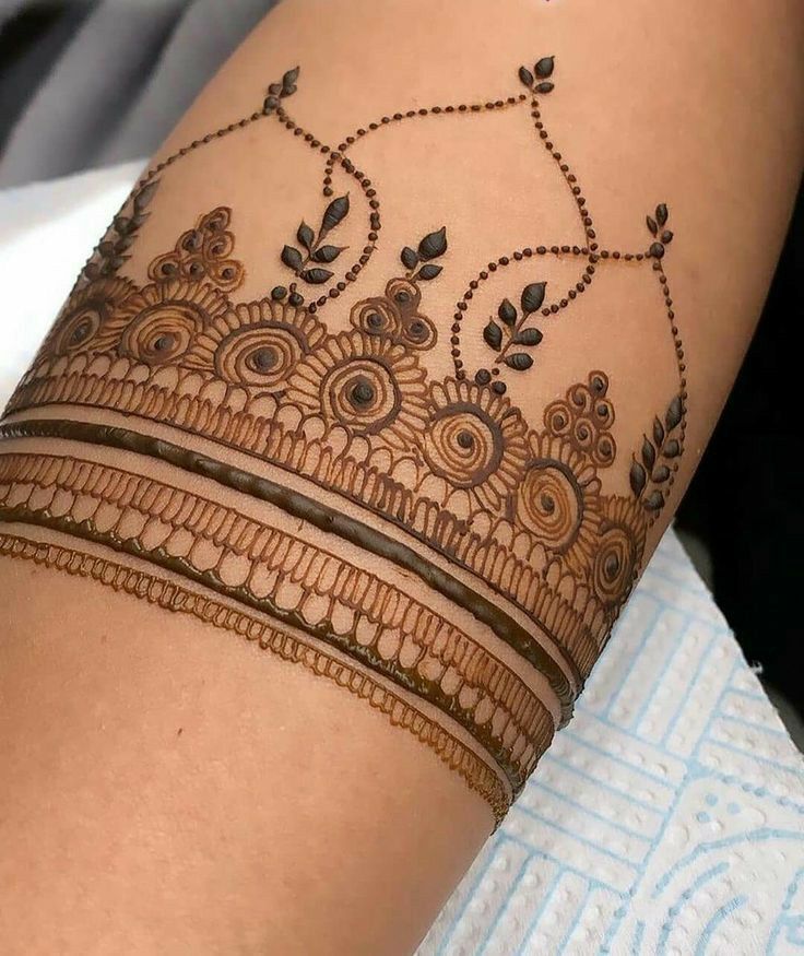 Bracelet-Inspired Patterns Front Half Hand mehndi design