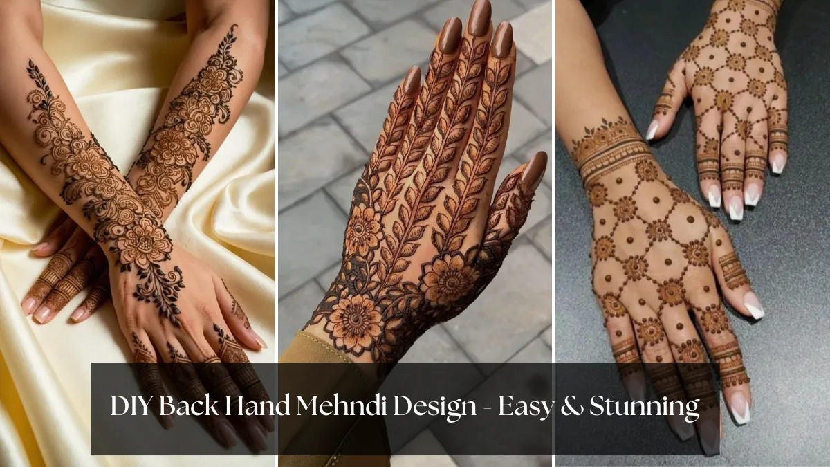 DIY Back Hand Mehndi Design