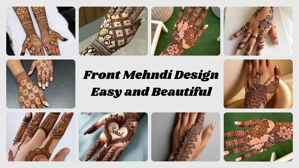 Front Mehndi Design Easy and Beautiful