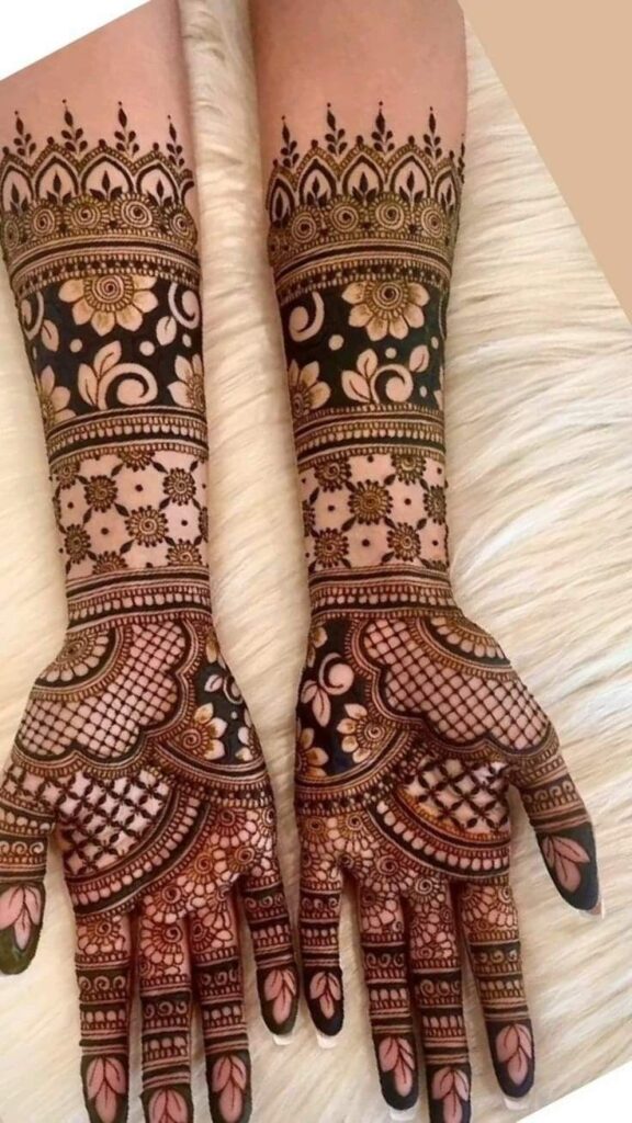 Indo-Western Blends Mehndi Design