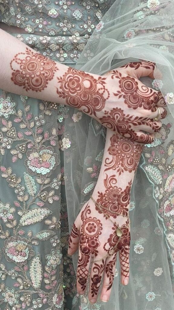 Intricate Bridal Floral Mehndi