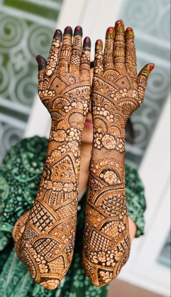 Intricate bridal mesh and lace effects