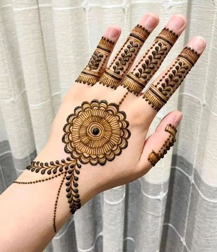 Jewelry-Inspired Mehndi Design