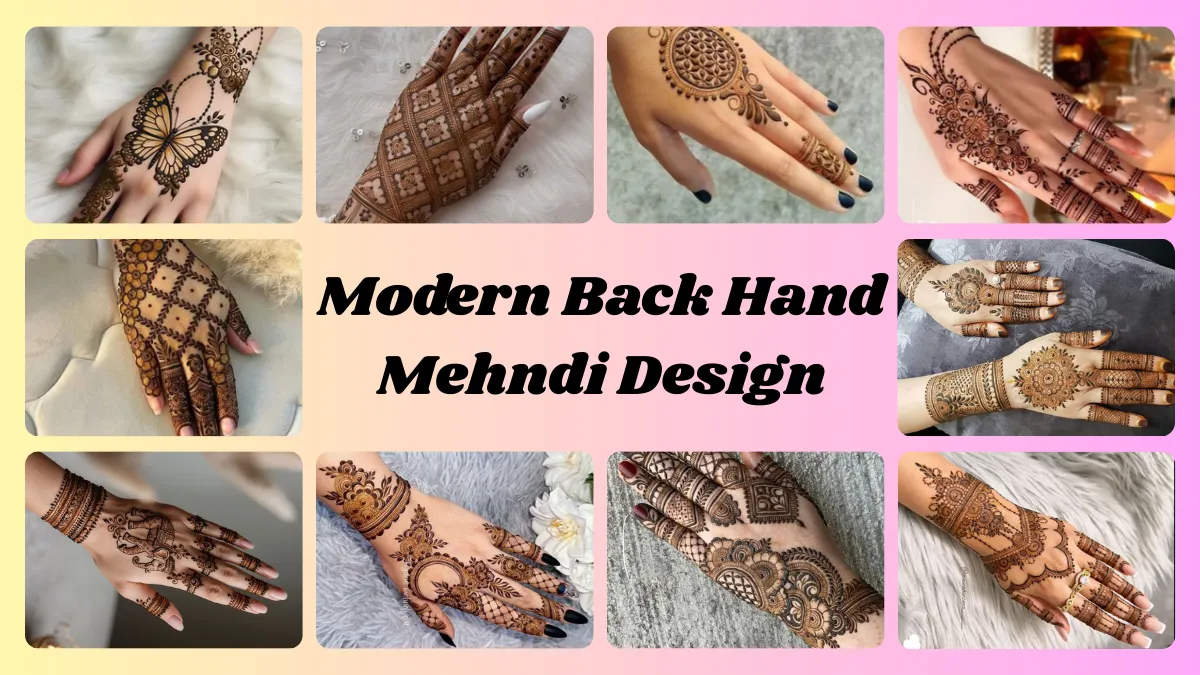 Modern Back Hand Mehndi Design