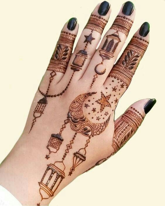 Starburst Palm Design Mehndi Design