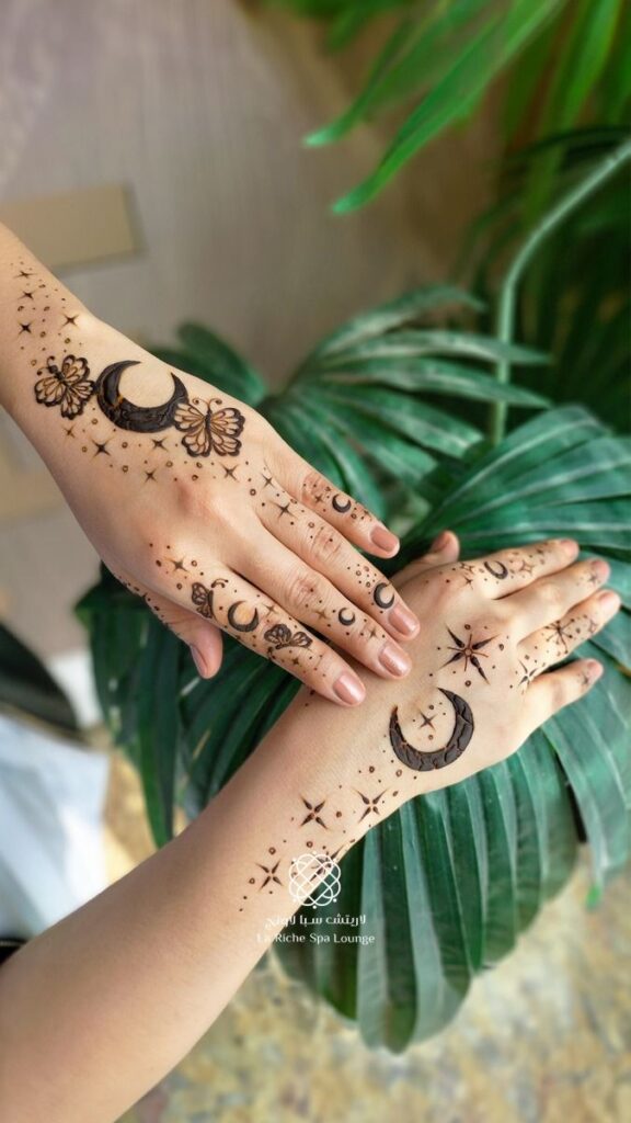 Starburst Palm Design Mehndi Design